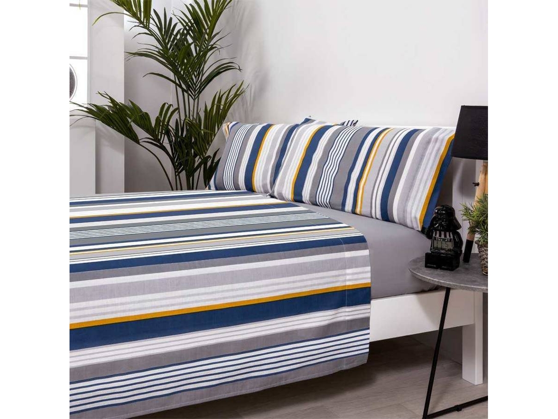 Juego de Sábanas COTTON ARTEAN Orisol (Gris - Cama de 160 cm - Algodón)