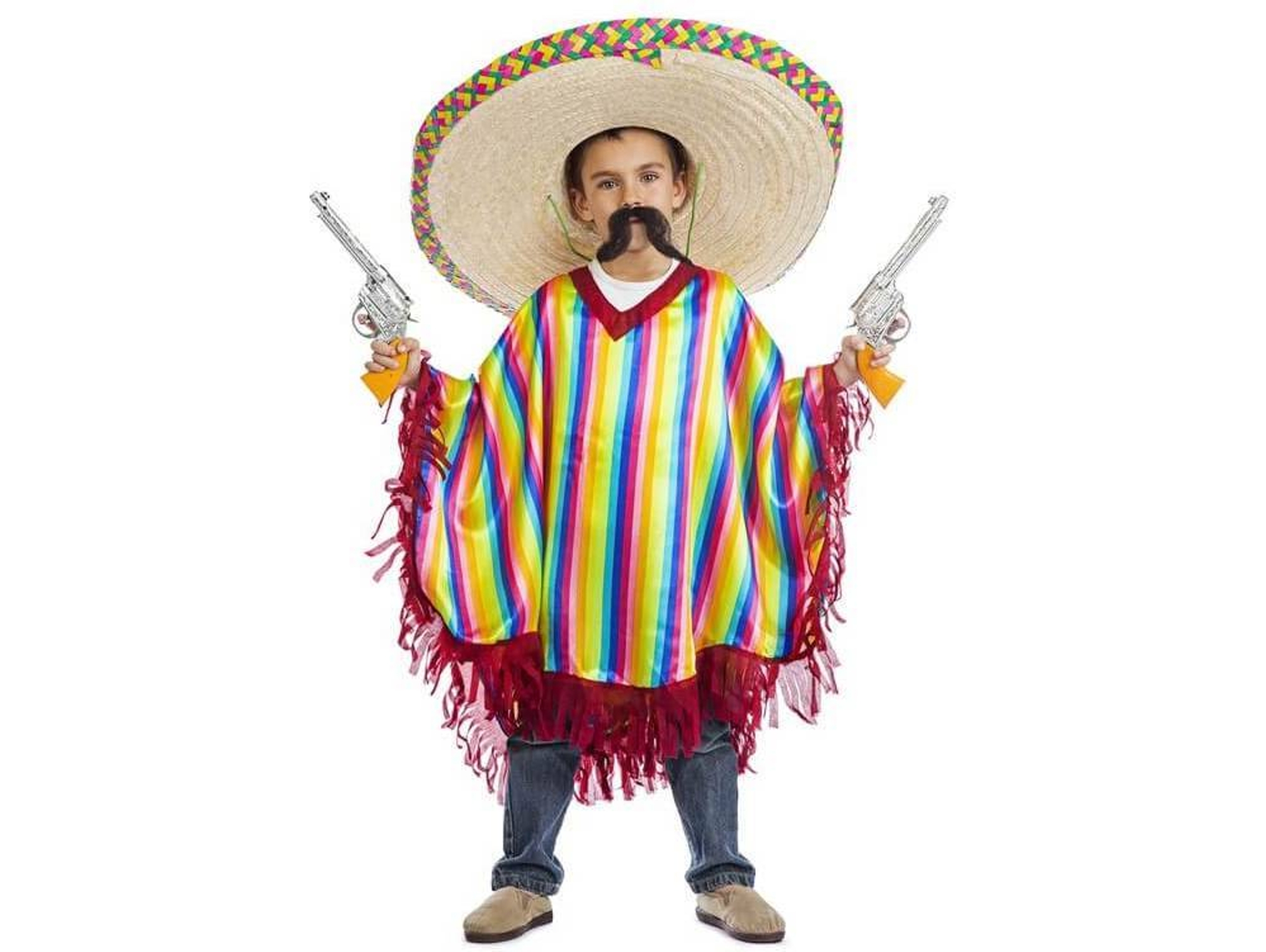 Disfraz de Niño DISFRAZZES Poncho De Mexicano (Talla: 5 a 6 años)