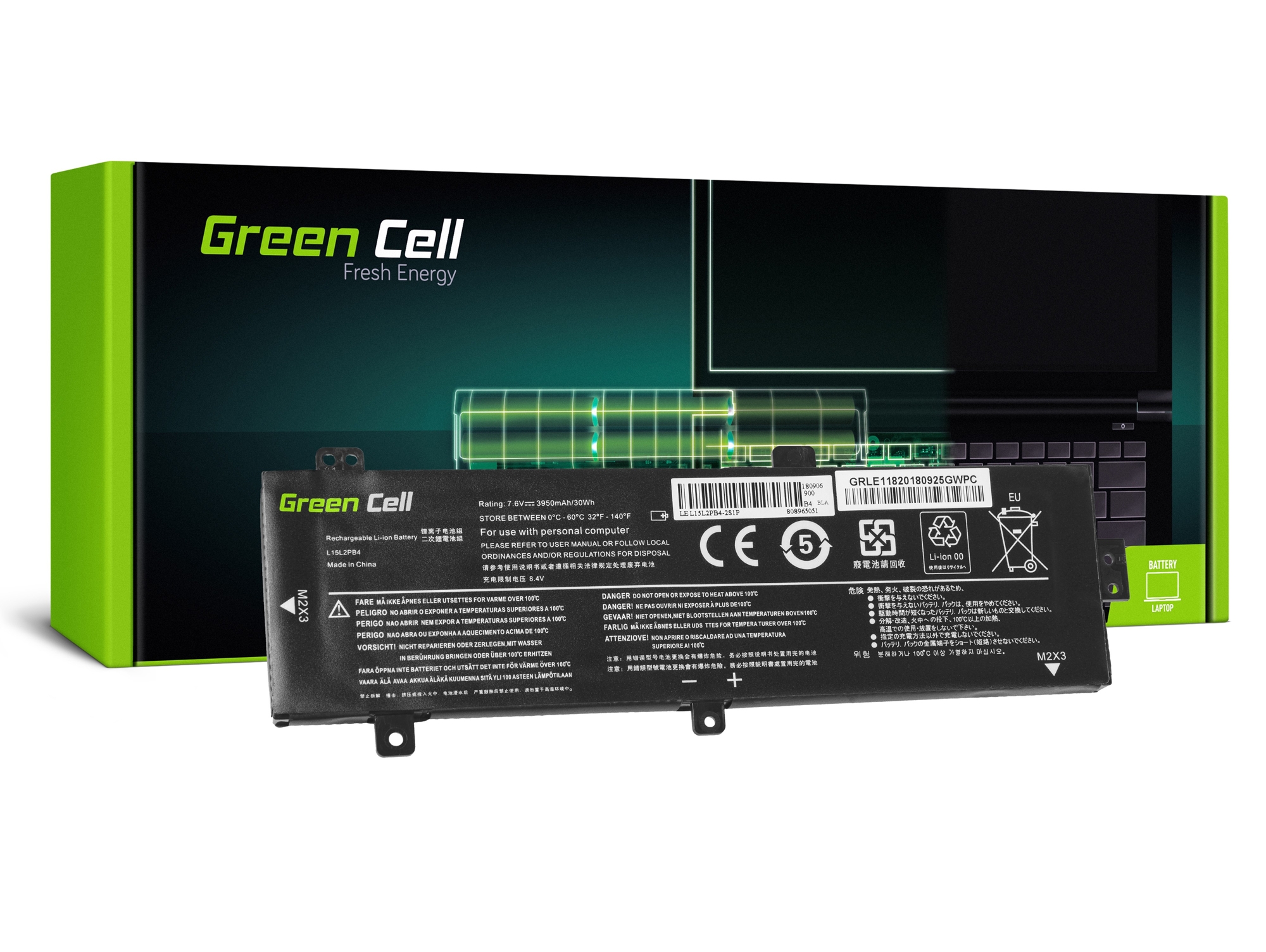 Batería para Portátil Green Cell Lenovo IdeaPad 310 510