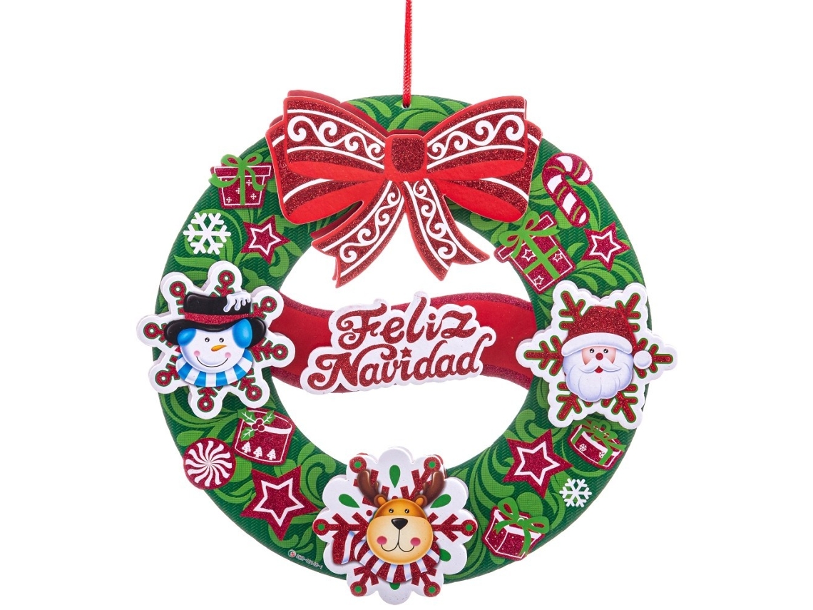 Corona Navidad Foam Y Relieves 40 Cm 2Modelos