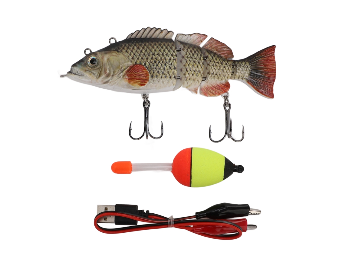 Señuelo De Pesca Eléctrico Recargable Con Luz Led Y Mecanismo De Natación Automático Para Peces De Agua Dulce.