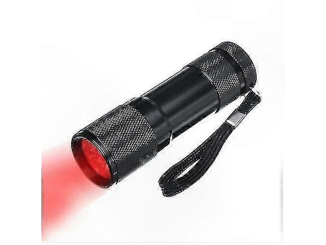 Linterna de luz roja intensa con 9 LED para el cuidado de la salud ocular.