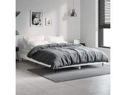 Estructura De Cama Madera De Ingeniería Blanca 135x190 Cm