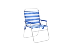 Silla Plegable Marbueno Rayas Azul Blanco 52 x 80 x 56 cm