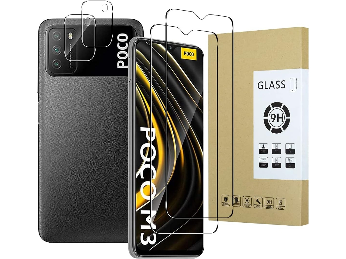 Conjunto de Protectores de Lente Traseira Arranhões Bolha para Xiaomi Poco M3 HONGWE. (2un)