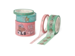 Juego 3 Washi Tapes Coloridos - Cute Animals