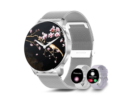 Smartwatch CHRONUS I50 1.32'' con Pantalla Táctil Fitness Monitor (Plata)