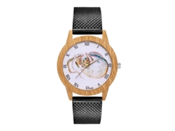 Reloj De Pulsera Casual De Cuarzo Para Hombre/mujer Con Correa De Silicona Y Esfera Redonda Negra.