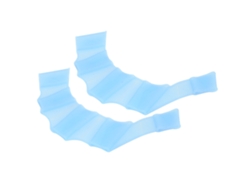 Protectores de manos de silicona para natación, azul, mediano