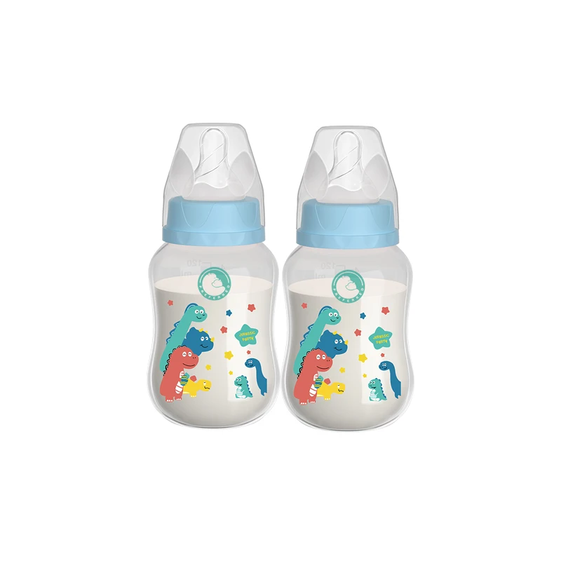 (150ml-azul-2) Biberones, resistentes a caídas y al calor, accesorios para la alimentación de recién nacidos.