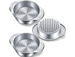 Escurridor de latas de atún Linjou de acero inoxidable 304 con 97 orificios para escurrir alimentos enlatados, juego de 3 piezas.