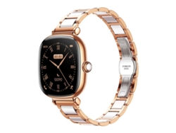 Smartwatch con pantalla AMOLED de 1,7 pulgadas y resistencia al agua ATM (bañado en oro).