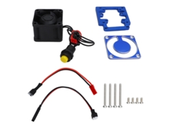Ymsl Ventilador De Enfriamiento Para Motor Rc Aluminio 4028 De Alta Velocidad Para Traxxas 1/8 4wd Sledge Monster Truck 95076 Azul Oscuro Hxl