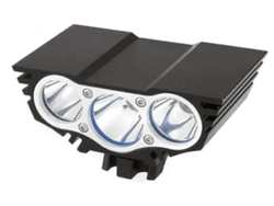 Luz Delantera Bicicleta 3led Ipx8 Negro Yizhood