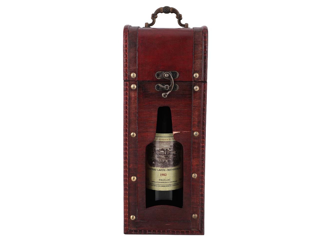 Caja de regalo portátil para vino tinto añejo | Almacenamiento elegante y práctico