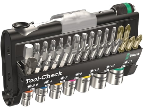 Estuche de puntas con carraca y llaves de vaso Tool-Check 1 WERA 05073220001
