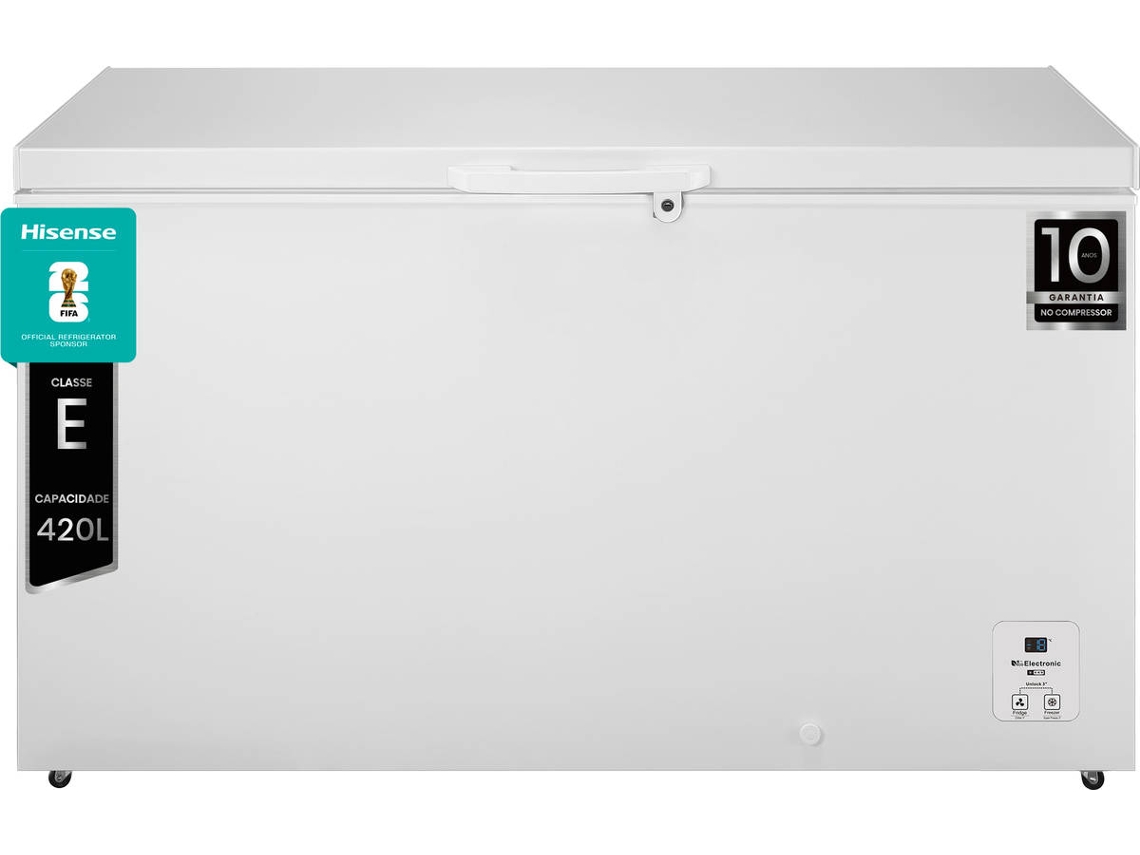 Congelador Horizontal HISENSE FT546D4AWLYE (Estático - 144.8 cm - 420 L - Blanco)