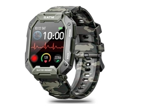 Reloj Inteligente Presión Arterial Rastreador De Ejercicios Música Reloj Inteligente para Teléfonos Android Verde AUJEZON