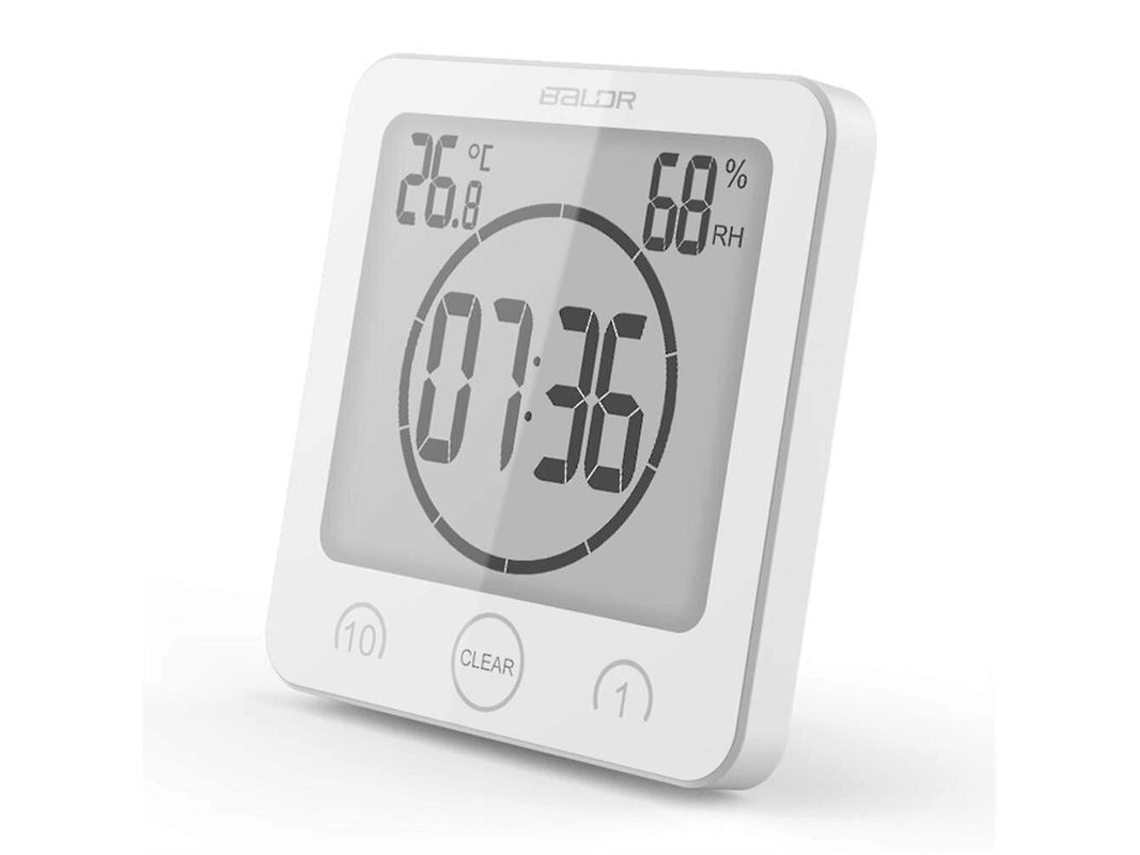 Reloj De Baño, Temporizador De Ducha Con Alarma Digital, Resistente Al Agua Ip24.