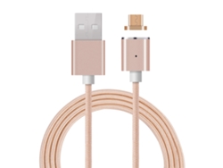 Cable Universal De Carga Magnética De Nailon Para Android (1m/3 Pies Usb A Micro Usb)