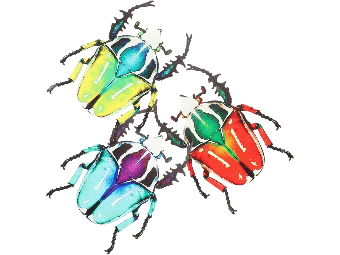 Juego de 3 piezas de decoración de pared de metal, insectos de hierro, esculturas colgantes para tarro Vayotoy