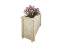 Jardinera Elevada TIMBELA M612 Madera de Pino Maciza y Abeto 28 mm (100 x 38 x 39 cm - Marrón)