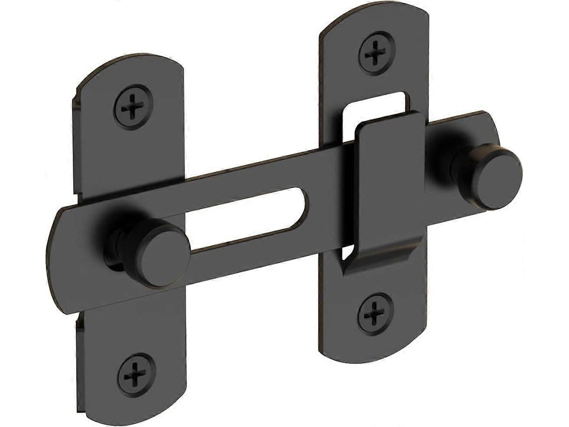 Cerradura de puerta de acero inoxidable, pestillo de puerta antiguo, cerradura antirrobo, pestillo de puerta de granja con barra transversal, Sub Hjkjyx