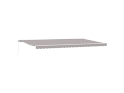Toldo retráctil manual Vidaxl gris claro (600 x 300 cm)