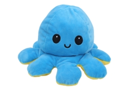 2026-juguete De Peluche Animal Reversible Suave Cute Para Niños Muñeco Doble Cara Regalo Niño (amarillo Azul)