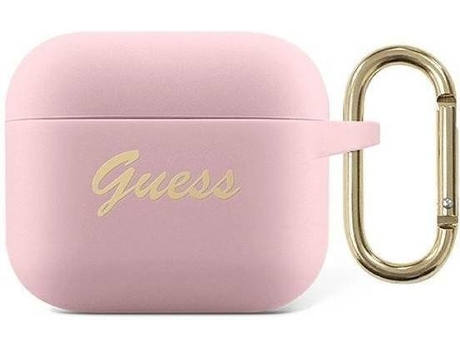Carcasa Apple GUESS Airpods 3 Silicone Traseira Vintage 10 Rosa