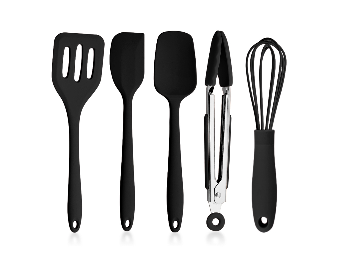 Juego de utensilios de cocina, espátula integrada, clip para alimentos, batidor de huevos NEVEANCE