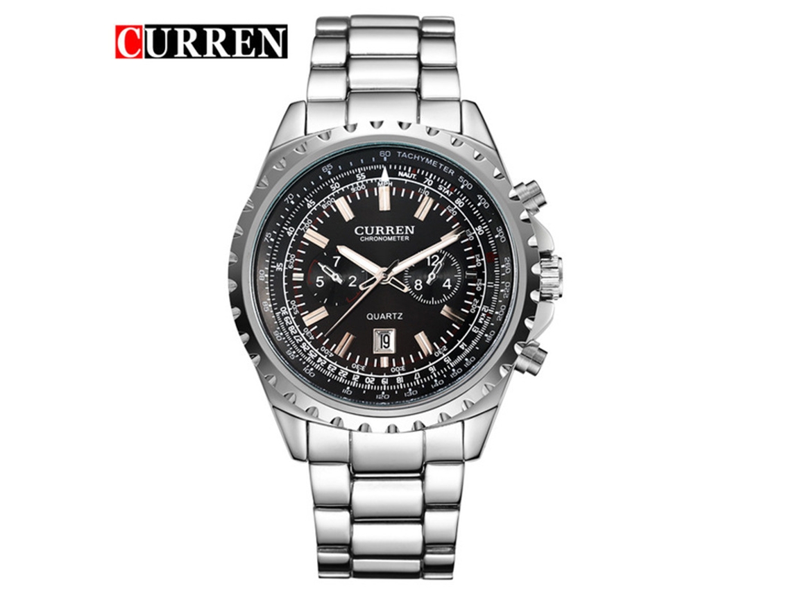 Reloj Casual De Acero Inoxidable Para Hombre, Con Movimiento De Cuarzo Y Correa De Acero.