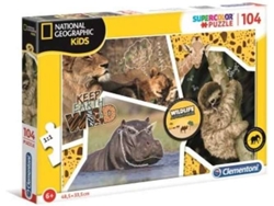 Puzzle CLEMENTONI Pc National Geo Wildlife (104 Piezas - Edad mínima: 3 años)