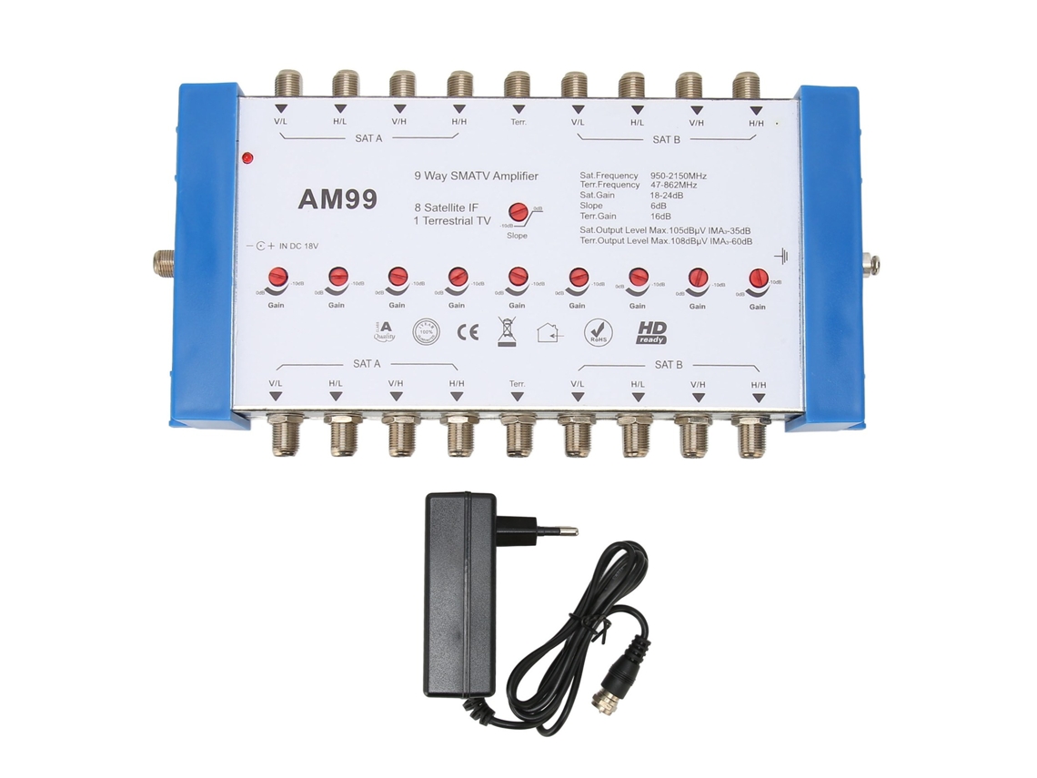 Amplificador Smatv Amplificación y división de señal