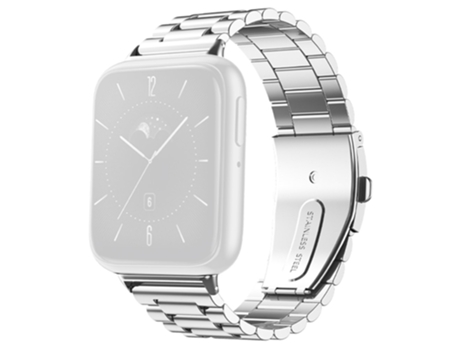 Correa de metal tres cuentas con cierre para Oppo Watch 3 - plata