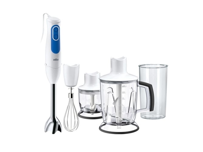 Batidora de Mano + Accesorios BRAUN MQ3045WH Aperitive (700 W - Blanco)
