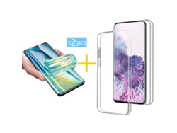 Pack 2 X Película de Vidrio Templado Hidrogel + Funda GANDY por TCL 50 SE Dupla 360º Incoloro Clear