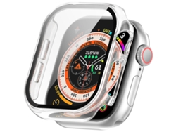 Película De Vidro Temperado Para Apple Watch Series 10 De 42 Mm Com Capa Integrada Em Policarbonato Transparente