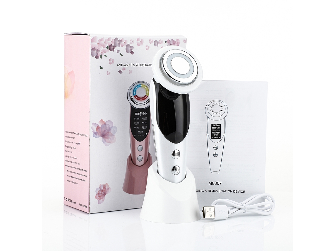 Dispositivo de belleza facial 7 en 1 con microcorriente para lifting y rejuvenecimiento Mdug