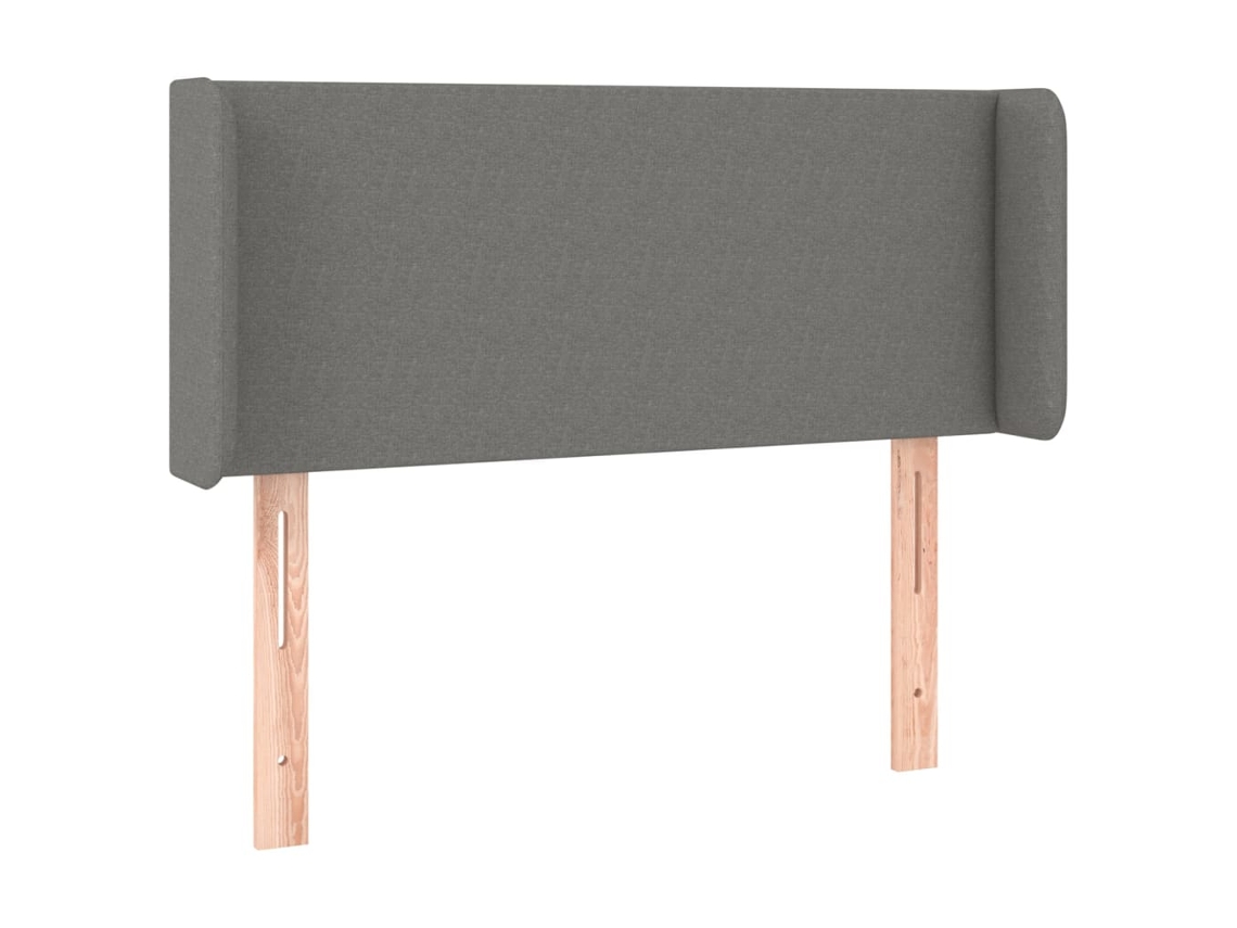 Cabecero con solapas, tela gris oscuro, MAISON EXCLUSIVE (103x16x78 cm)