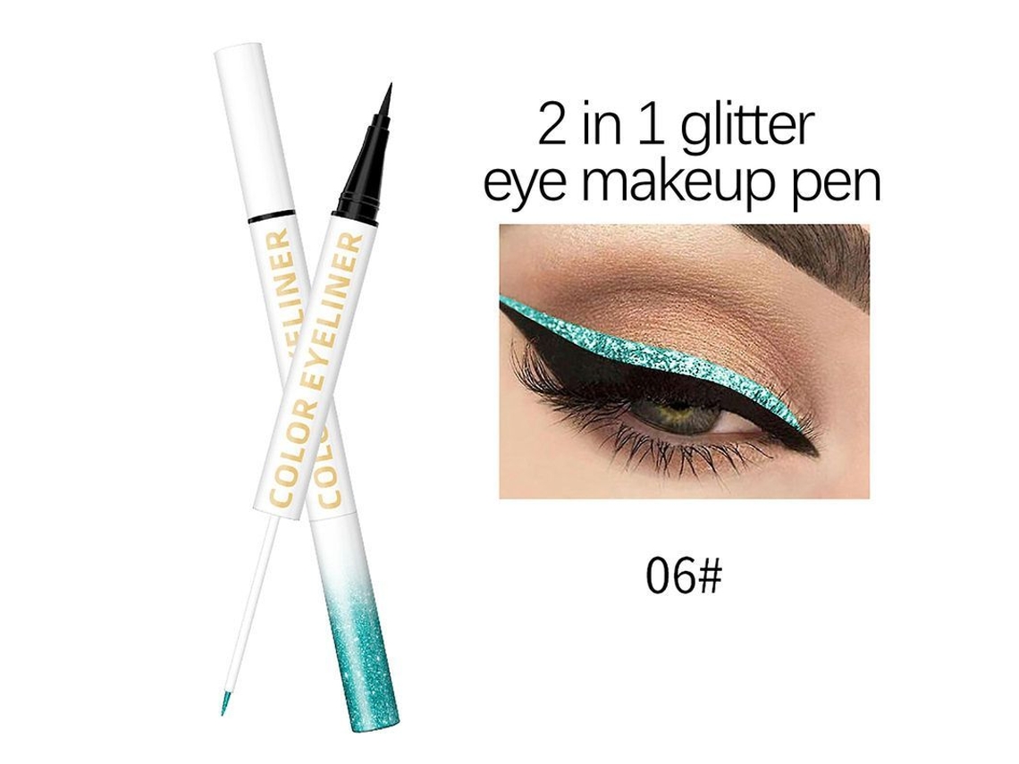 Lápiz Delineador De Ojos De Doble Punta A Prueba De Manchas Para Sombras De Ojos Líquidas, 5 Ml