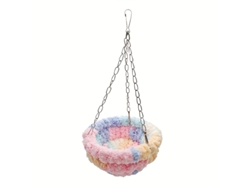 Jaula Colgante Grande Para Pájaros Con Acolchado Suave (con Nido): Ideal Para Loros, De Diseño Ergonómico Y Apta Para Uso Diario.