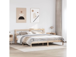 Estructura De Cama Sin Colchón Madera Maciza De Pino 180x200 Cm