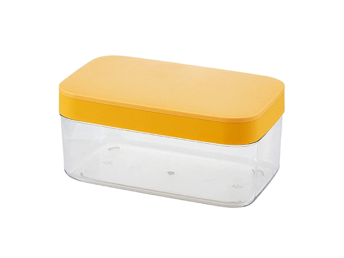 Bandeja de hielo con tapa, fácil de liberar, caja de almacenamiento de hielo de silicona KOFIHETY