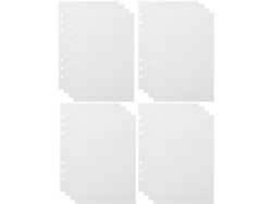 225 Hojas De Papel De Recambio Rayado A5 Para Agendas, Cuadernos Y Carpetas, Paquete De 5 Blocs De 45 Hojas.