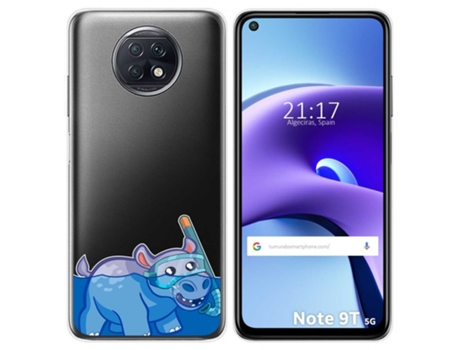 Carcasa Xiaomi Redmi Note 9T 5G TUMUNDOSMARTPHONE Dibujos Transparente Multicolor