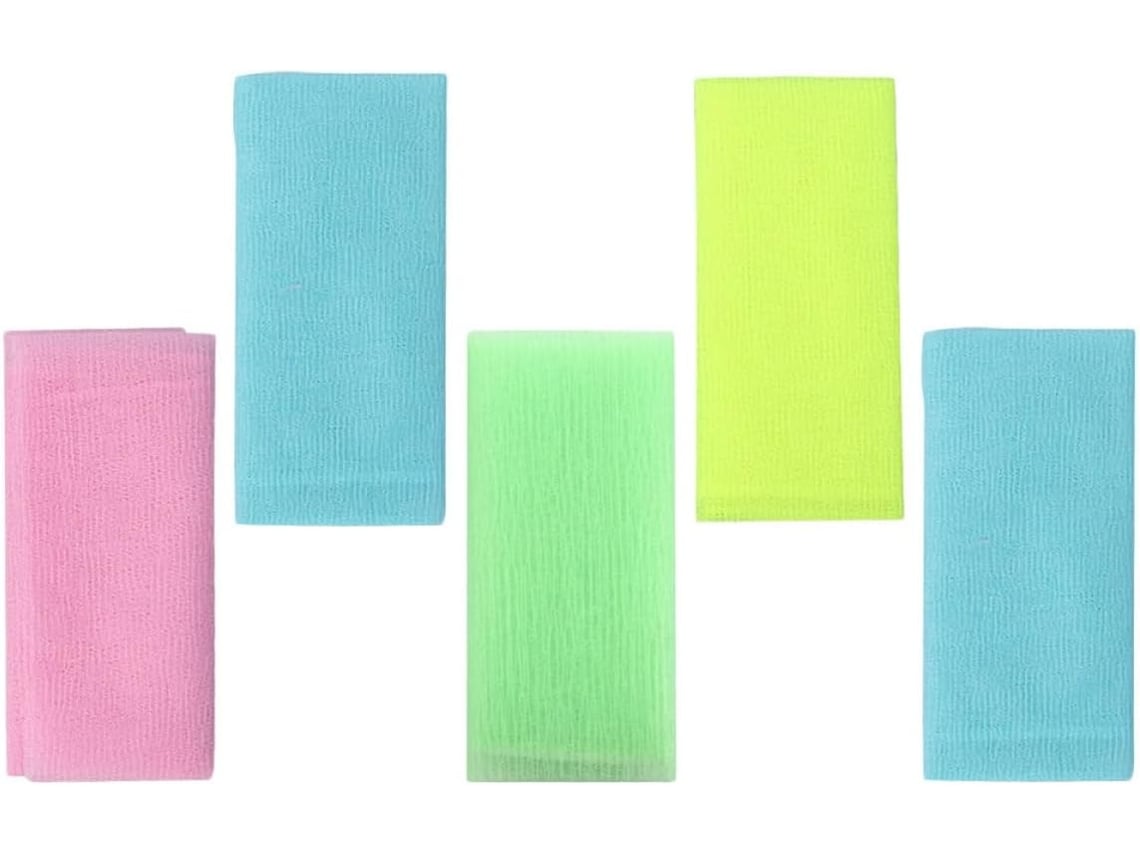 Toalhas Esfoliantes De Nylon, Esfoliação Profunda, Pacote Com 5 Unidades, Tiras Esfoliantes