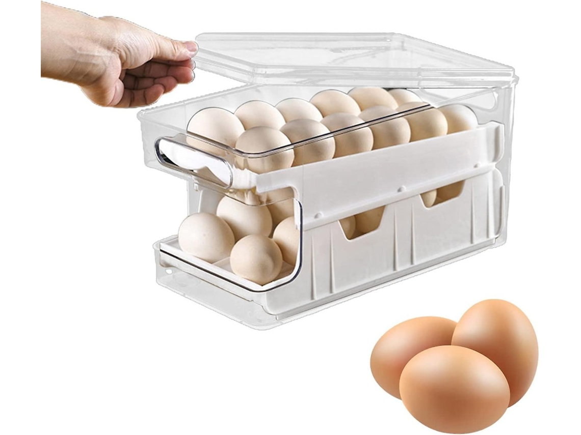 Organizador de huevos para nevera con diseño (30.5x16x16cm) Kofihety