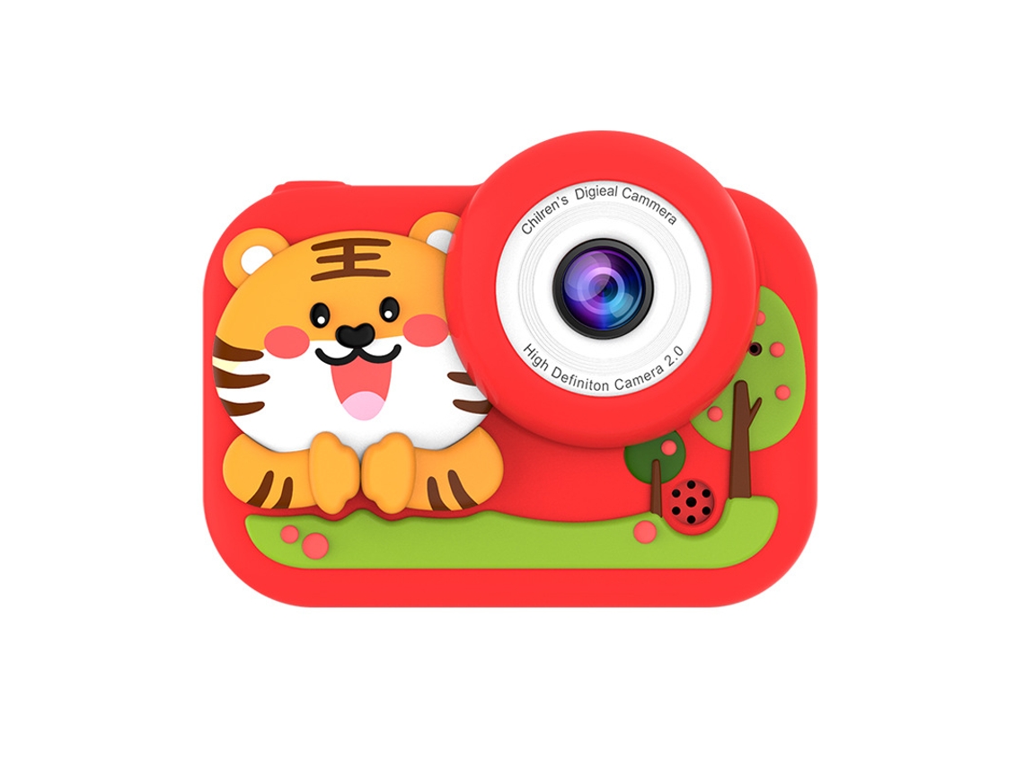Cámara digital Chrui de doble cámara, 4000 W, pantalla IPS 2.0 (Red Tiger)