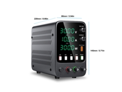 Fuente de alimentación de CC variable de 300 W y 0,10 A con pantalla LED de 4 dígitos y perilla codificadora ajustable